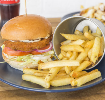 Chooks & Chips Schnitzel Burger
