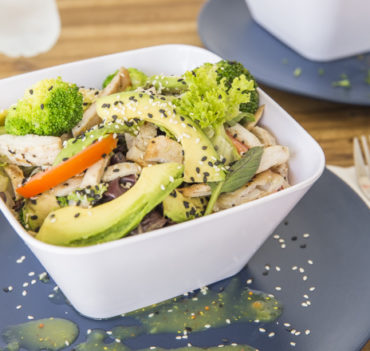 Chooks & Chips Seasame Chicken Broccoli Avo